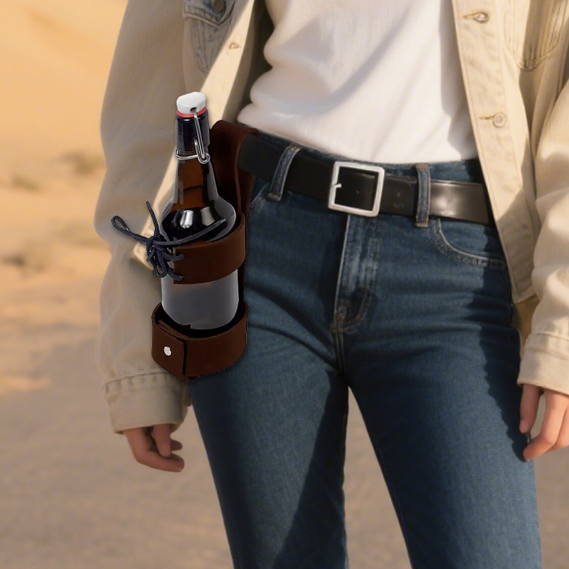 Beer Wine Kit - 중세 바이킹 물병 파우치 PU 가죽