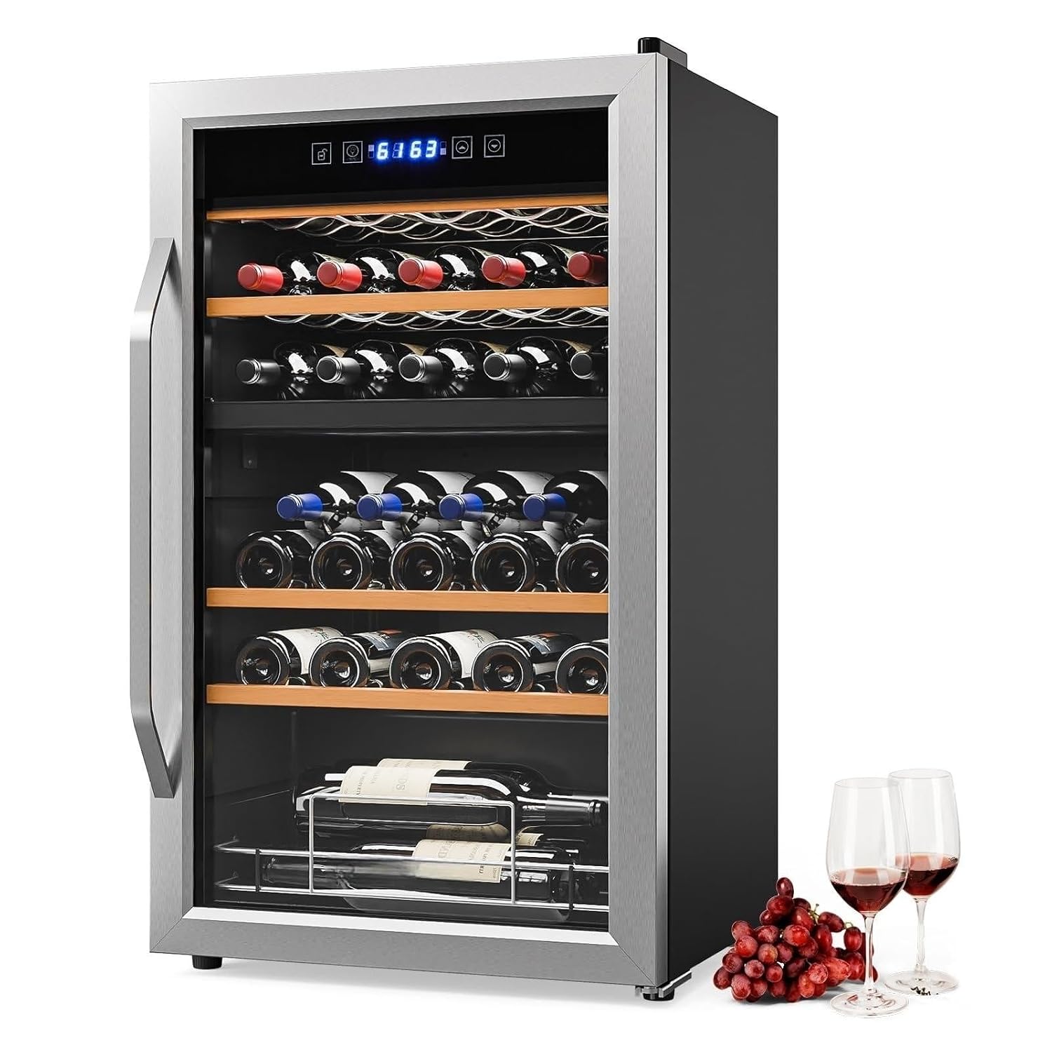 Wine Beer Dual Zone - 33병 듀얼존 와인 쿨러, 41-64 °