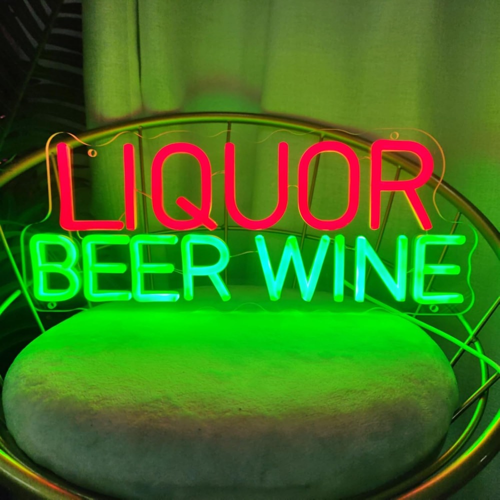 Wine Beer Liquor Store - 주류 맥주 와인 LED 네온사인 벽