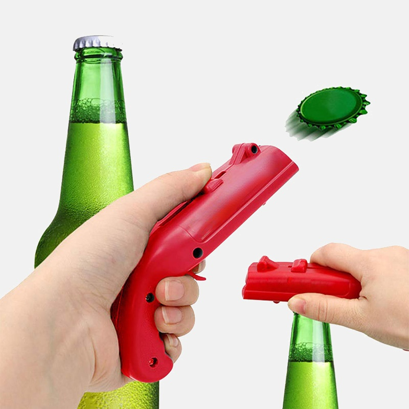 Wine Beer Type - 크리에이티브 건형 휴대용 맥주 병따개, 캡