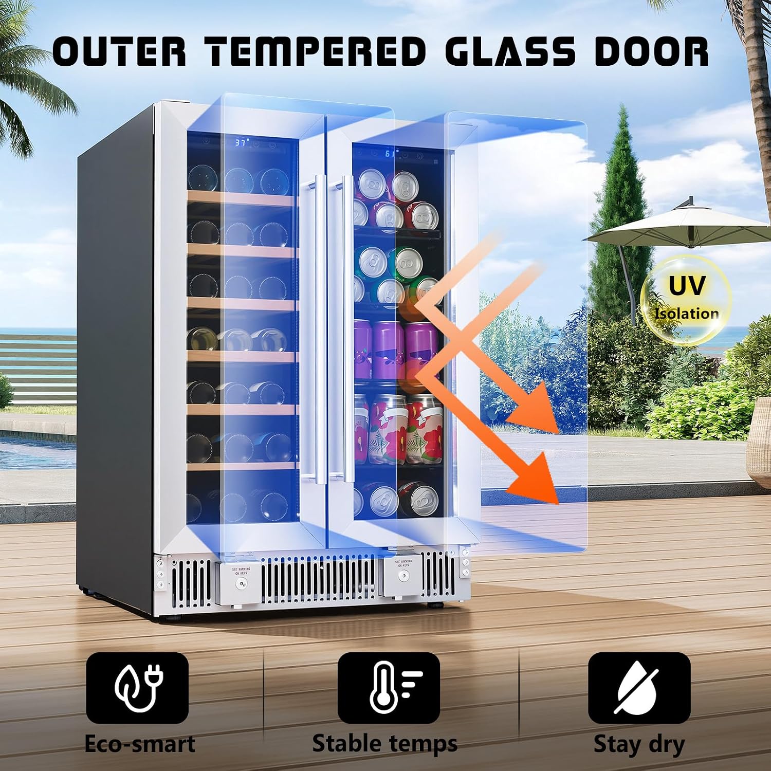 음료 냉장고, 24인치 듀얼 존 와인 및 맥주 냉장고  - Wine And Beer Undercounter Fridge 리뷰 및 가격