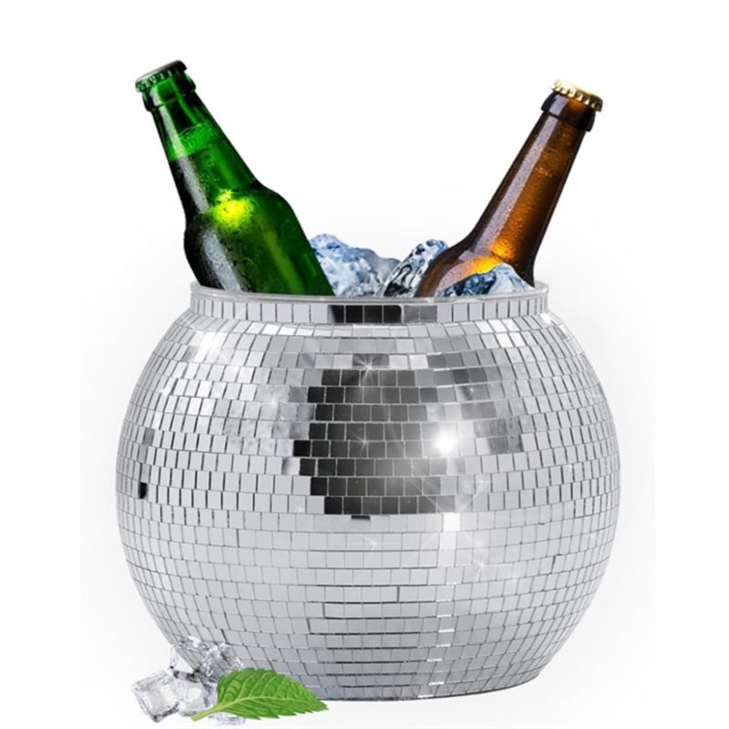 GTBL 디스코 아이스 버킷, 8.8인치, 은색 거울  - Ice Bucket Silver 리뷰 및 가격