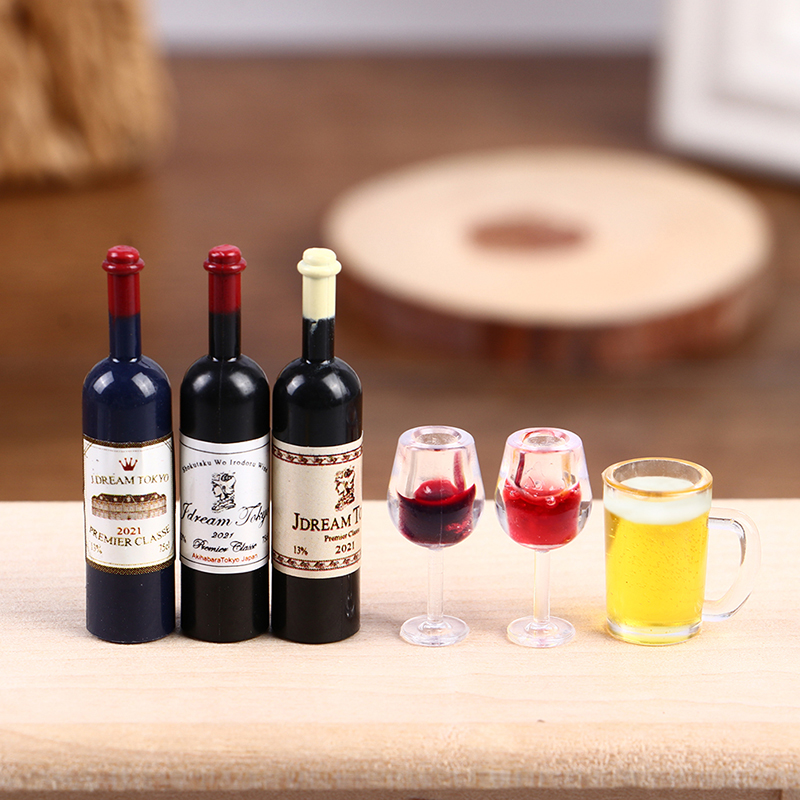 5 Pcs 1:12 인형 집 미니어처 와인 병 맥주 머 - Wine Beer House 리뷰 및 가격