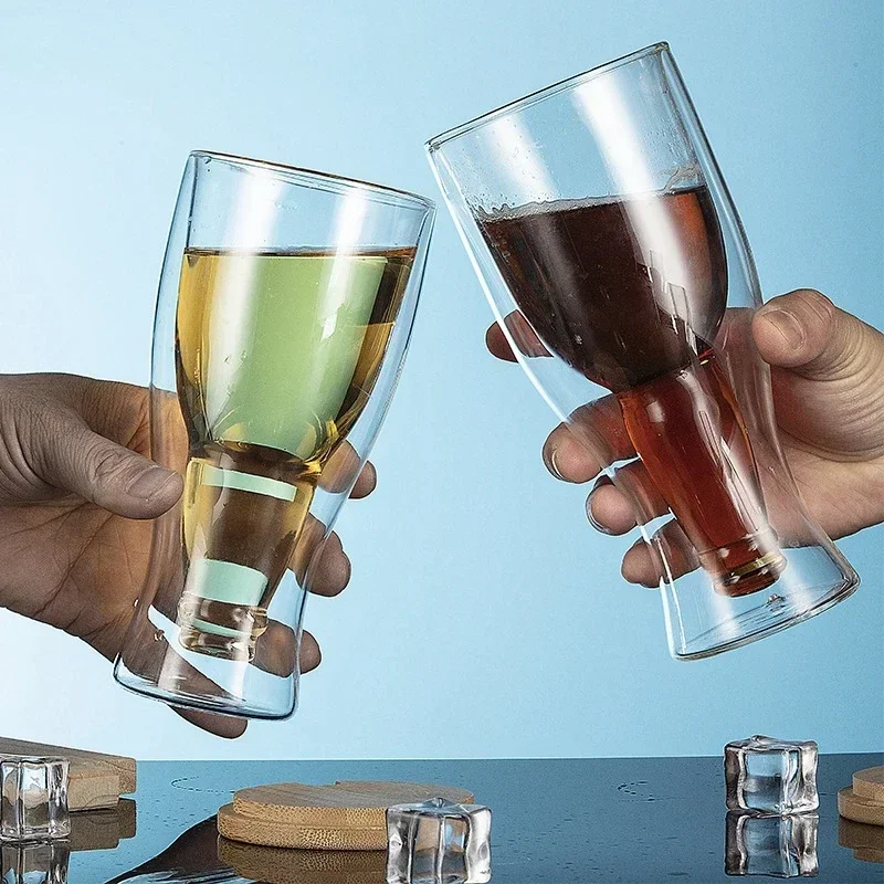 크리 에이 티브 칵테일 와인 잔 머그잔 이중 벽 머그잔 - Wine Vodka Beer 리뷰 및 가격